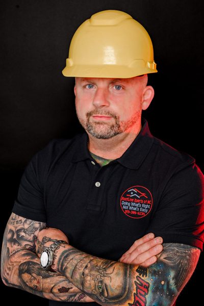 image shows Chris Holland, owner of Roofline Xperts in Raleigh NC