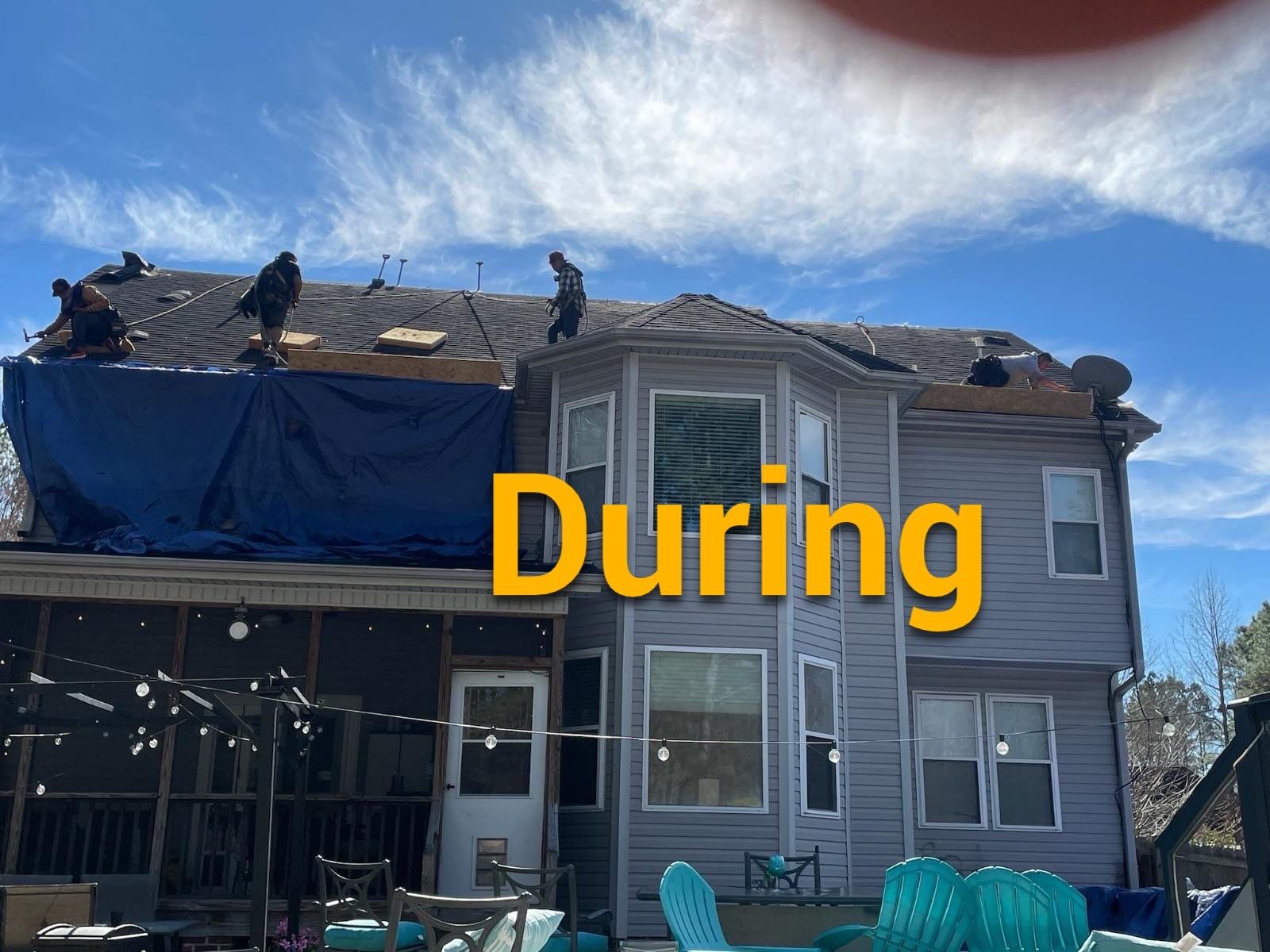 image show job in progress for roof replacement